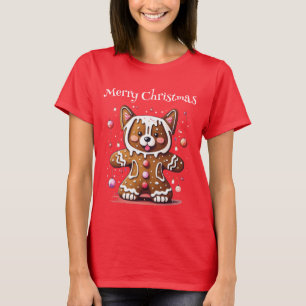 T-shirt Joyeux Noël pain d'épices Husky