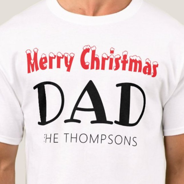 T-shirt Joyeux Noël papa famille (Merry Christmas Dad Family T-Shirt)