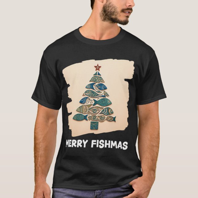 T-SHIRT JOYEUX NOËL PÊCHE SUR GLACE (Devant)