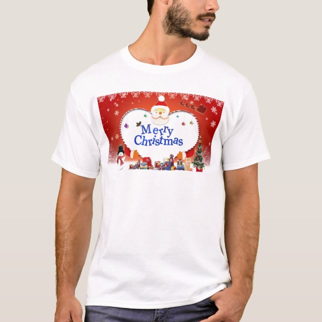 T-shirt Joyeux Noël Père Noël Amour (Devant)