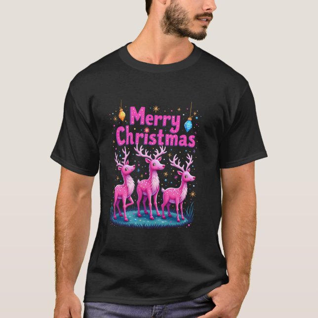 T-shirt Joyeux Noël Père Noël Chapeau Claus Animal Noël (Devant)