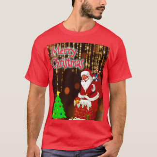 T-shirt Joyeux Noël Père Noël et Arbre