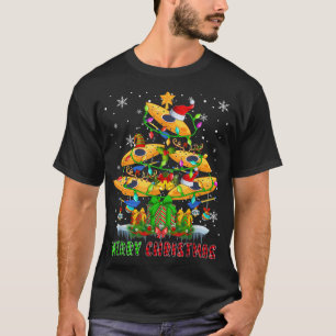 T-shirt Joyeux Noël Père Noël Kayak Bateaux Xmas Tree Ligh