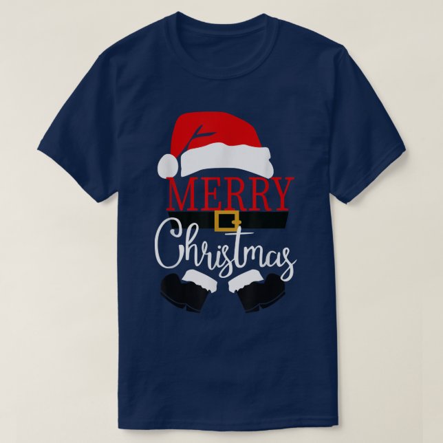 T-shirt Joyeux Noël Père Noël Lumière Noël Famille (Design devant)
