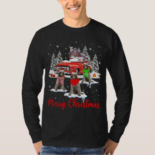 T-shirt Joyeux Noël Père Noël Pointeur À poils durs Griffo