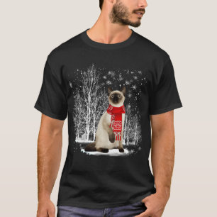 T-shirt Joyeux Noël Père Noël Ragdoll Siamese Chat Christm