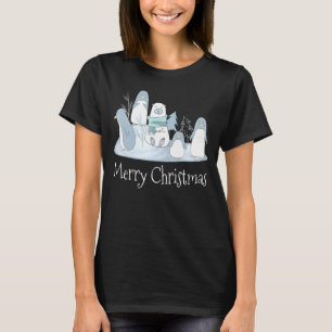 T-shirt Joyeux Noël Pingouins Ours Polaire Pop Art Chris