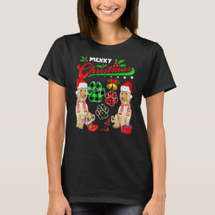 T-shirt Joyeux Noël Plaid Chien Patrouilles Deux Père Noël