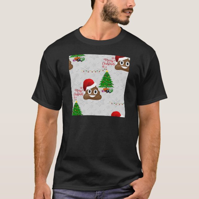 T-shirt joyeux noël poo émoji (Devant)