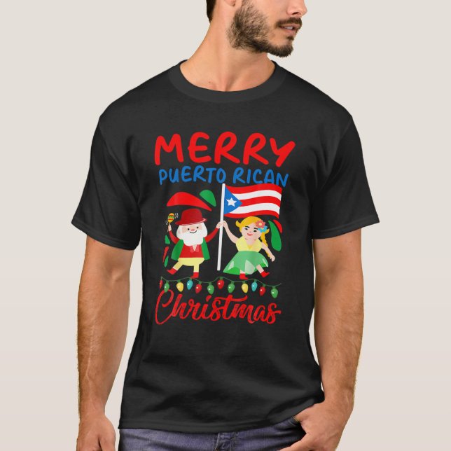 T-shirt Joyeux Noël porto-ricain Porto Rico (Devant)