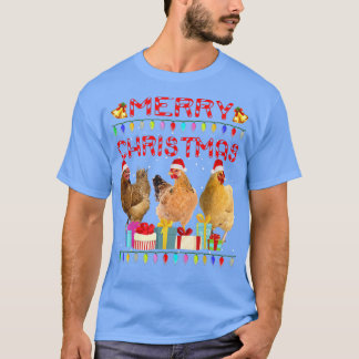 T-shirt Joyeux Noël Poulet de Noël Casquette Lumières Noël