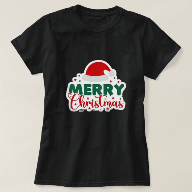 T-shirt joyeux noël pour femme  (Design devant)