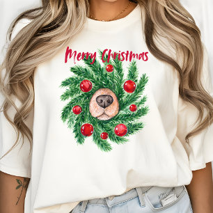 T-shirt Joyeux Noël pour maman de chien Mère moderne