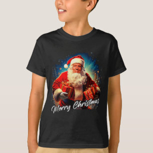 T-shirt Joyeux Noël – Président Trump Santa Drôle Grap
