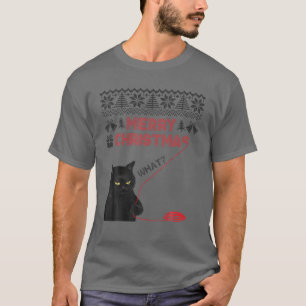 T-shirt Joyeux Noël Quoi ? Manteau de Noël noir