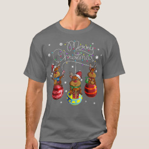 T-shirt Joyeux Noël Reindee Bal de Noël Motif Holi