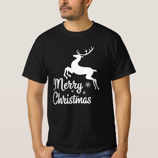 T-shirt Joyeux Noël Reindeer Joyeux Joyeux Joyeux Noël Rei (Devant)