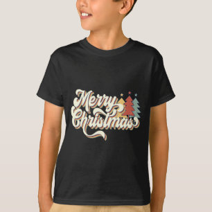 T-shirt Joyeux Noël Rétro Vintage Tygraphie