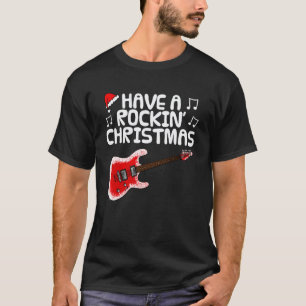 T-shirt Joyeux Noël rock, professeur de guitare électrique