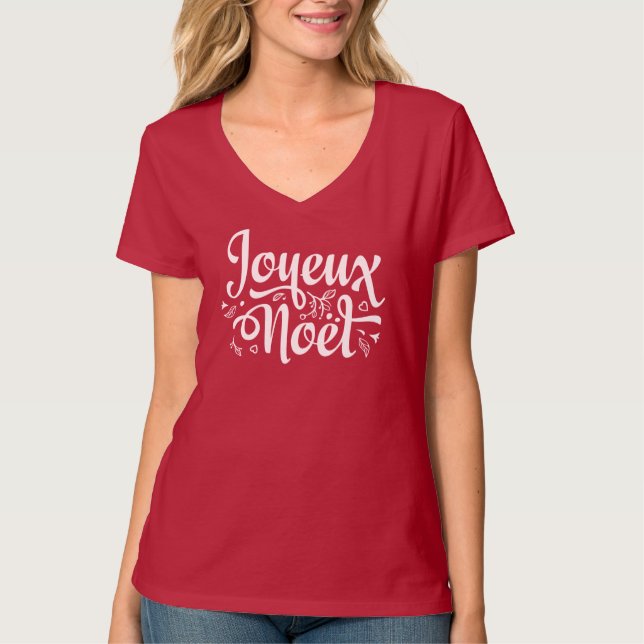 T-shirt Joyeux Noel Rouge (Devant)