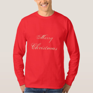 T-shirt Joyeux-Noël Rouge Fête à manches longues