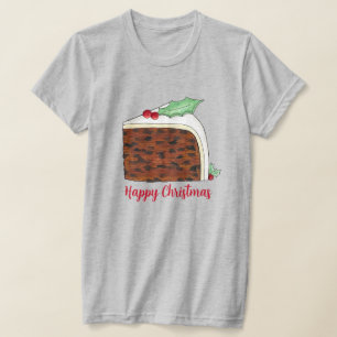 T-shirt Joyeux Noël Royaume-Uni tranche de gâteau britanni