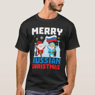 T-shirt Joyeux Noël russe drôle cadeau de Noël