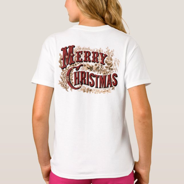 T-shirt Joyeux Noël rustique  (Dos)