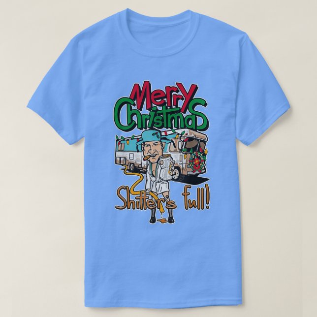 T-shirt Joyeux Noël RV Camping Shitters Full Funny (Design devant)