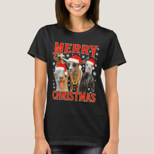 T-shirt Joyeux Noël Santa Chèvre Drôle Xmas Chèvres Bootle