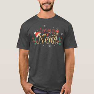 T-shirt Joyeux Noel Santa Hat Café Thé Snowflakes