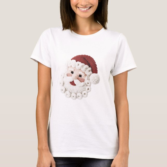 T-shirt Joyeux Noël Santa Latch Hook (Devant)
