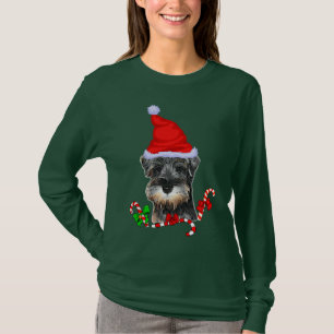 T-shirt Joyeux Noël Schnauzer Miniature
