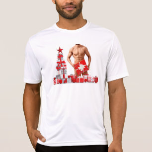 T-shirt Joyeux Noël SlipperyJoe rouge blanc argent cadeau
