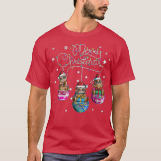 T-shirt Joyeux Noël Sloth Christmas Ball Motif Noël