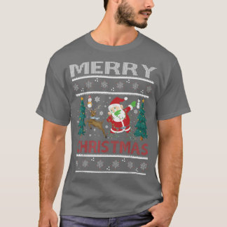 T-shirt Joyeux Noël Snowman Arbre Reinder Dabbing Sant