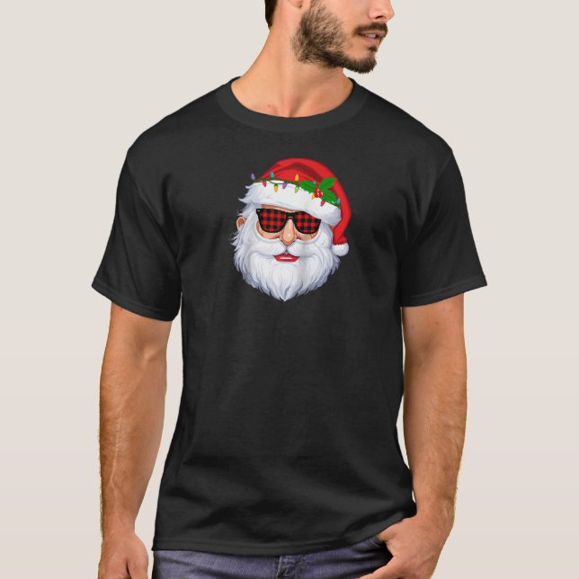 T-shirt Joyeux Noël Snowman Lunettes de soleil Noël Père N (Devant)