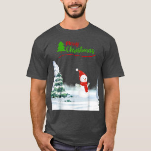 T-shirt Joyeux Noël Snowman Vacances d'hiver