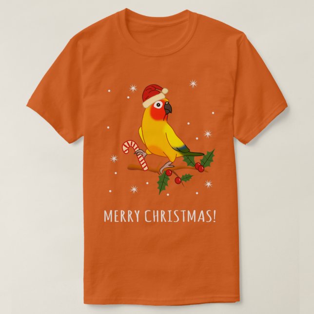 T-shirt Joyeux Noël Sun Conure (Design devant)