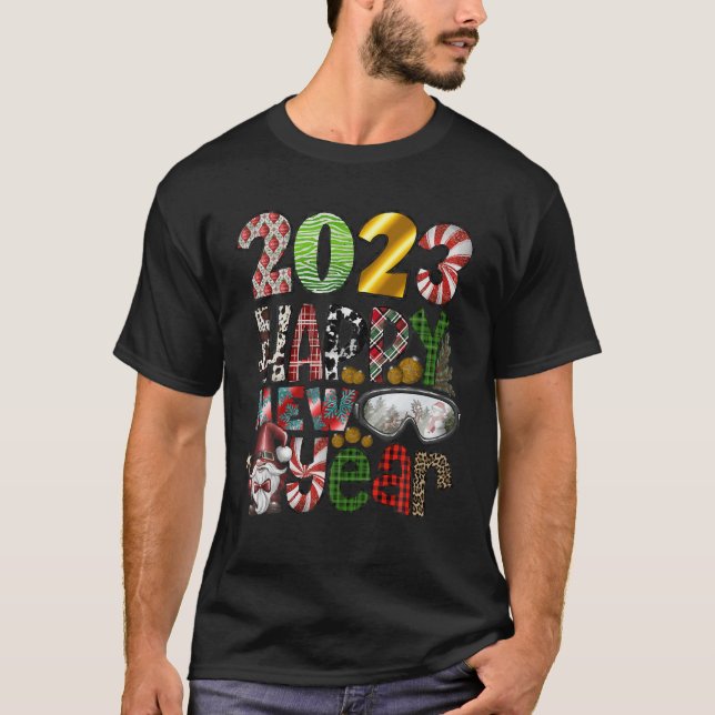 T-shirt Joyeux Noël super, 2023 Bonne année Famille (Devant)
