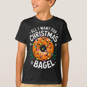 T-shirt Joyeux Noël Tout ce que je veux pour Noël Bagel Ho