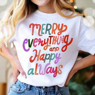 T-shirt Joyeux Noël Tout Joyeux Toujours Moderne