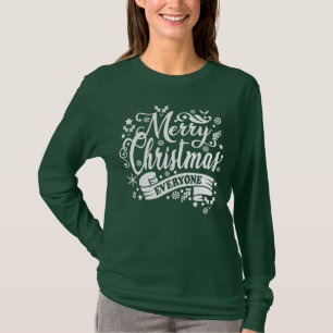 T-shirt Joyeux Noël Tout le monde moderne Noël vert