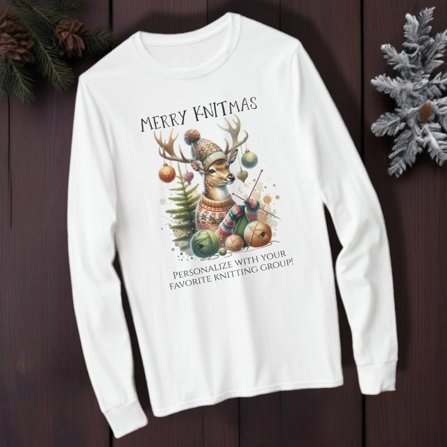 T-shirt Joyeux Noël Tricot (For yarn lovers and craft enthusiasts. )