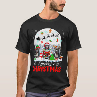 T-shirt Joyeux Noël Trois Père Noël Elf Reindeer Pit Bulls