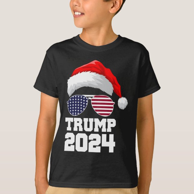 T-shirt Joyeux Noël Trump 2024 (Devant)