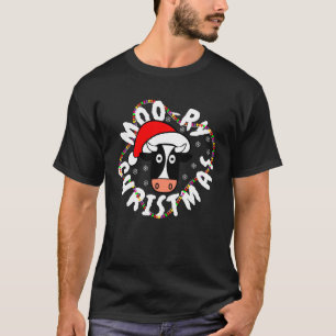 T-shirt Joyeux Noël Vache Drôle Gauche Dessin