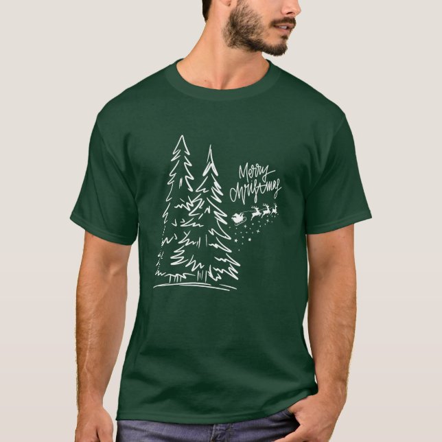 T-Shirt : Joyeux Noël (vert) (Devant)