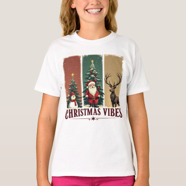 T-shirt Joyeux Noël Vibes seulement Noël (Devant)