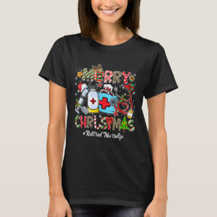 T-shirt Joyeux Noël Vie d'infirmière retraitée Hommes Femm